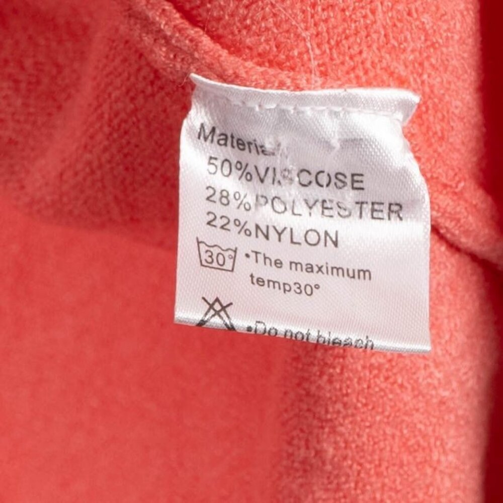 Salmon Cardigan Sweater M Orange Long Pockets Stretch Grammacore Cozy Winter - Picture 5 of 6